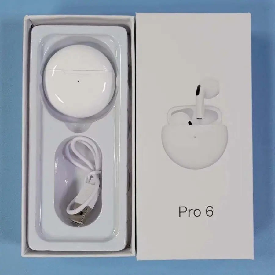 Fone De Ouvido Air Pro 6 Tws Sem Fio Bluetooth 5.0 Mic