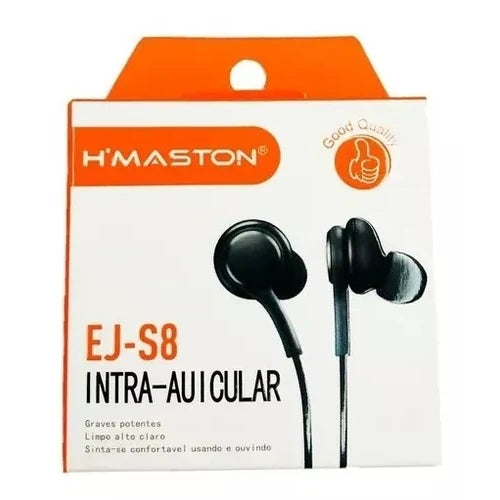 Fone De Ouvido Para Celular Microfone Original HMaston EJ-S8 Otimo Qualitaty