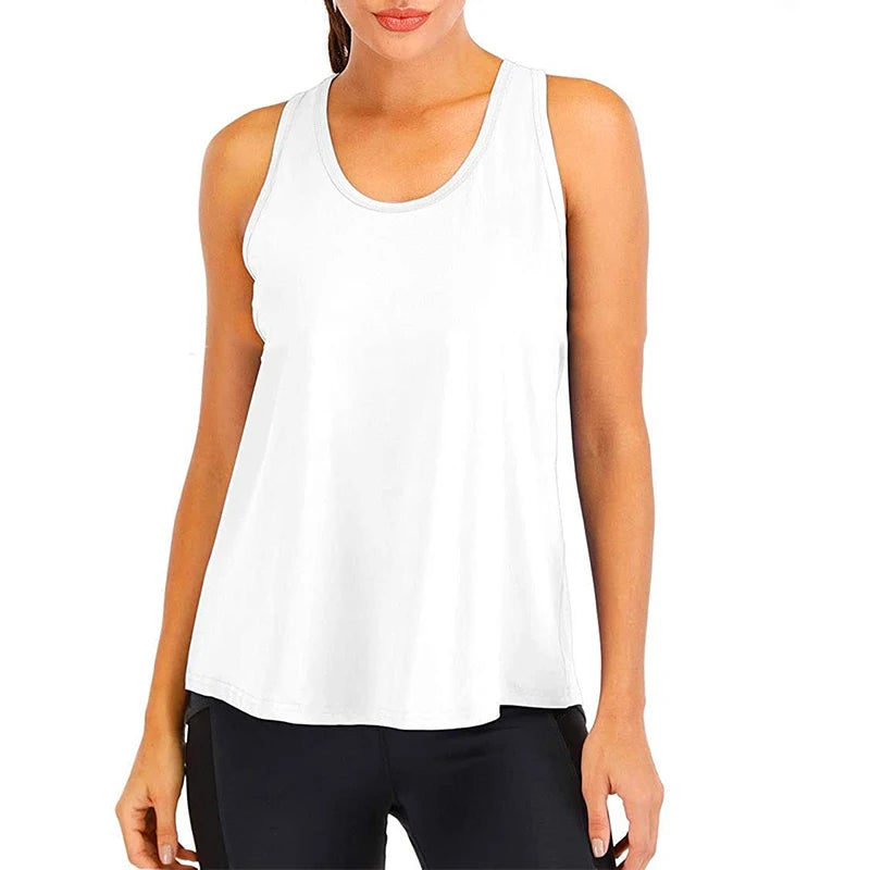 Yoga Shirt Female New Style T-Shirt Loose Fitness Tops Vest Women Sleeveless Sport Tee Quick-Drying Gym Running Workout Blouse