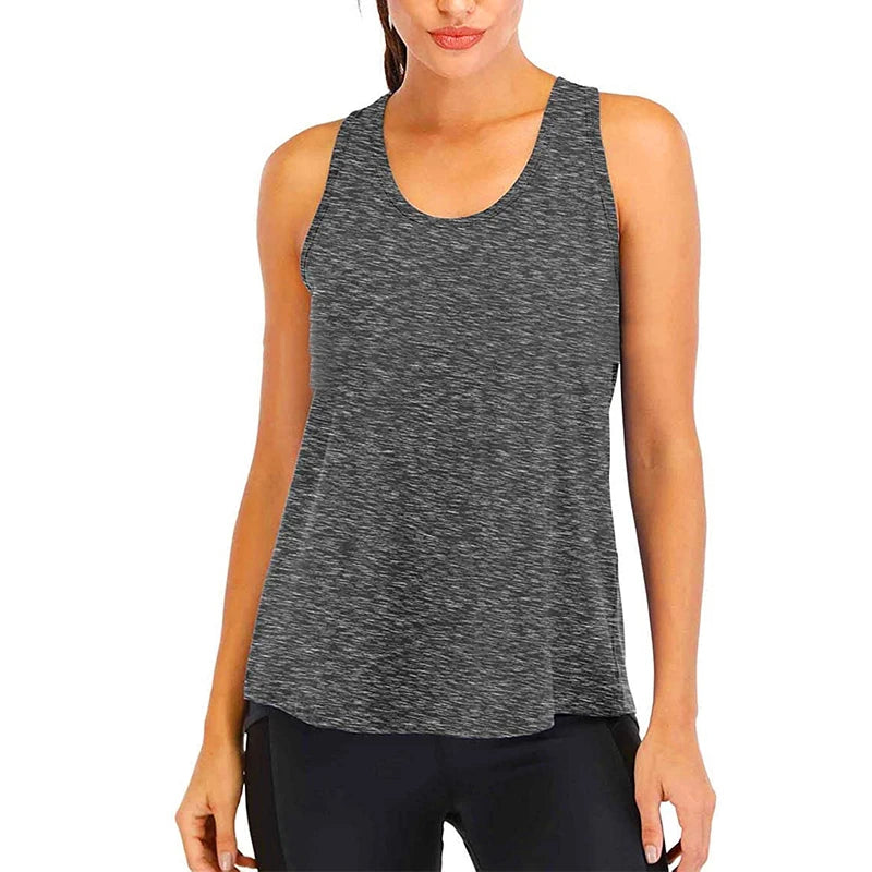 Yoga Shirt Female New Style T-Shirt Loose Fitness Tops Vest Women Sleeveless Sport Tee Quick-Drying Gym Running Workout Blouse
