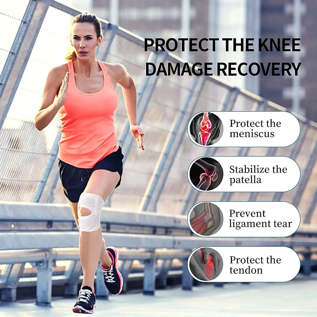 Knee Brace with Side Stabilizers Relieve Meniscal Tear Knee PainArthritis Joint Pain Relief reathable Knee Support
