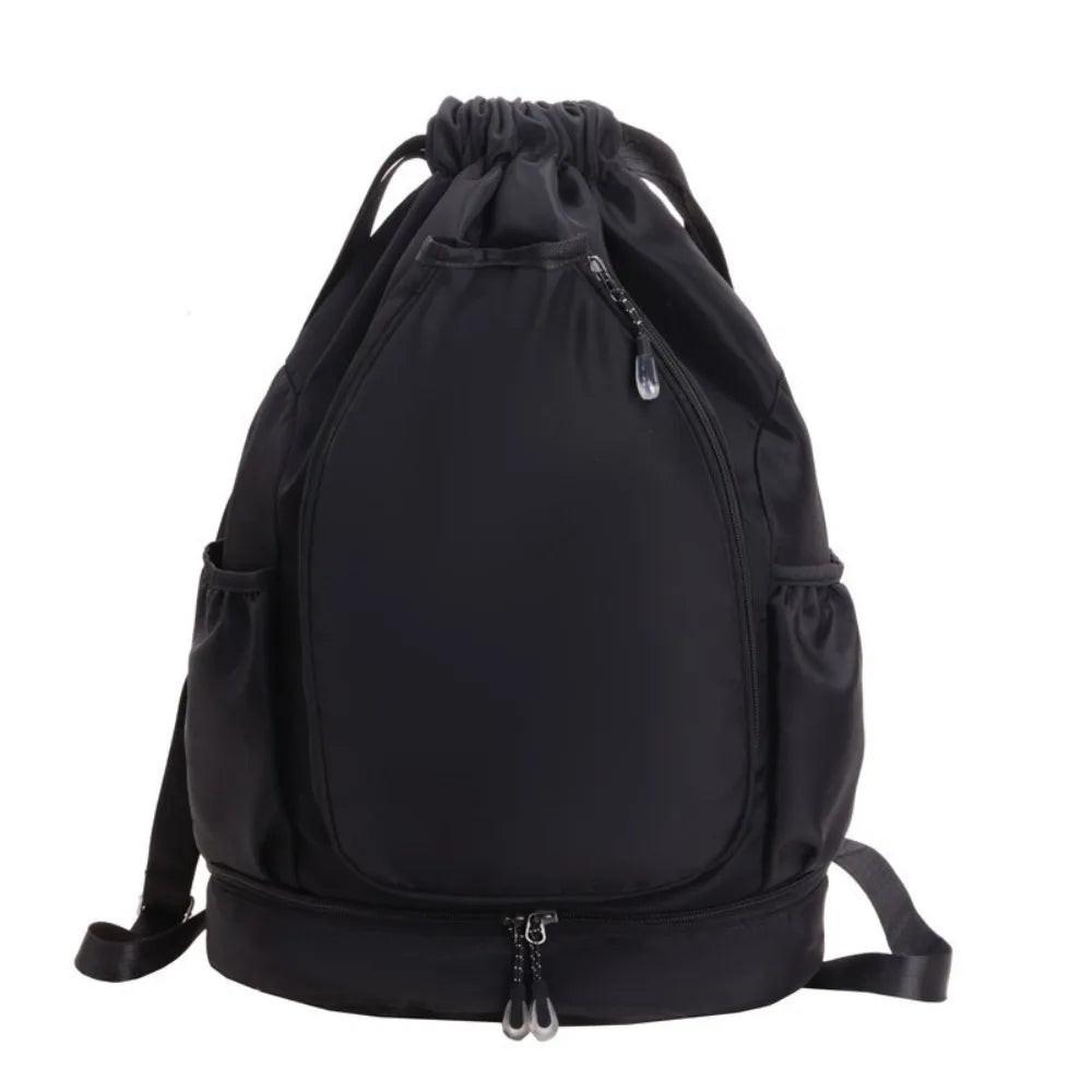 2 Rackets Tennis Racket Backpack with Shoes Pocket Large Capacity Gym Pack Adjustable Strap Drawstring Closure