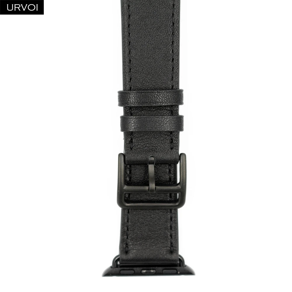 URVOI Leather band for apple watch series 11 10 9 8 7 SE ultra 3 2 single tour for iwatch straps wristband classic design 42mm
