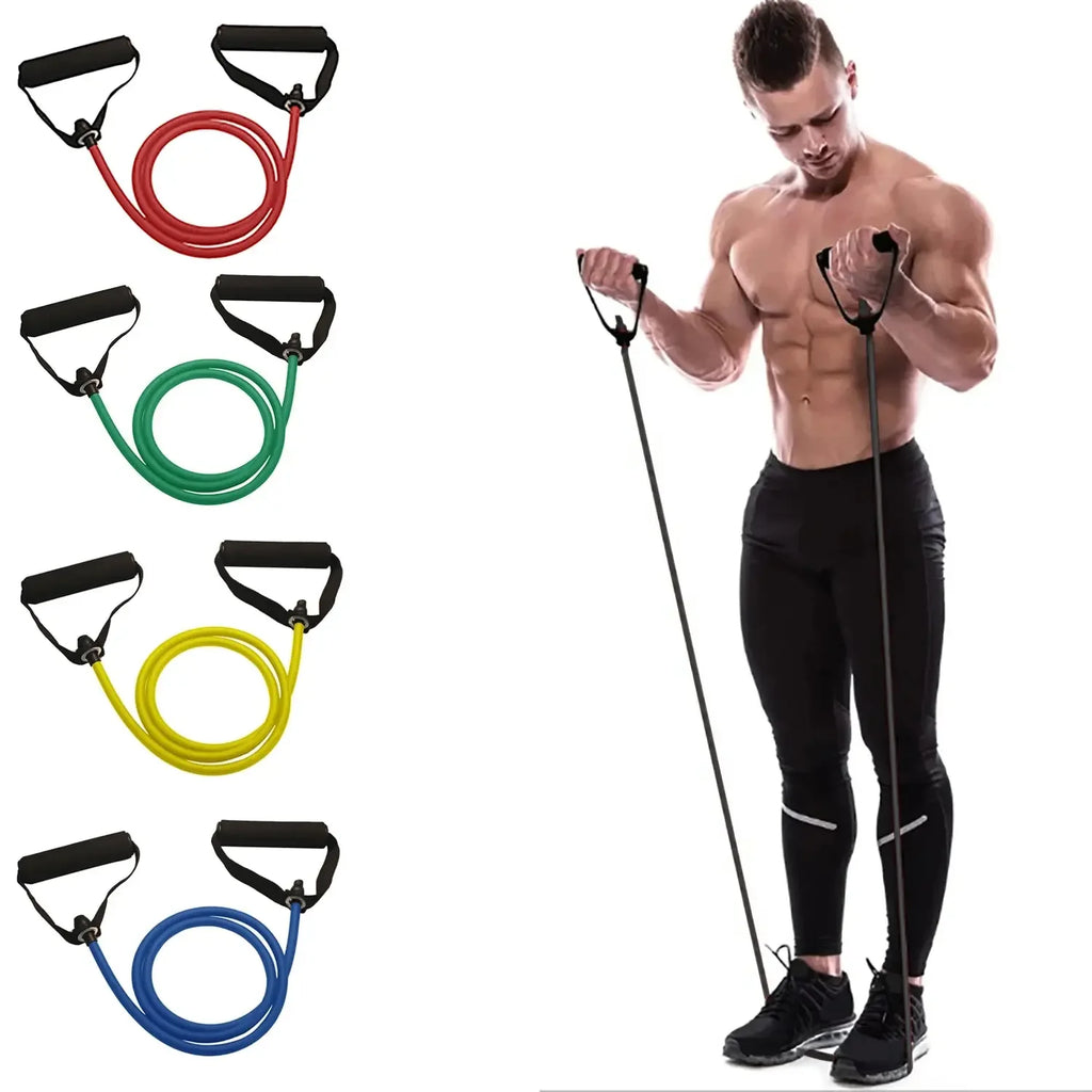 Pull Rope Fitness Elastic Bands Resistance Bands with Handles Training Exercise Tube Band Workouts Strength Equipment 5 Levels