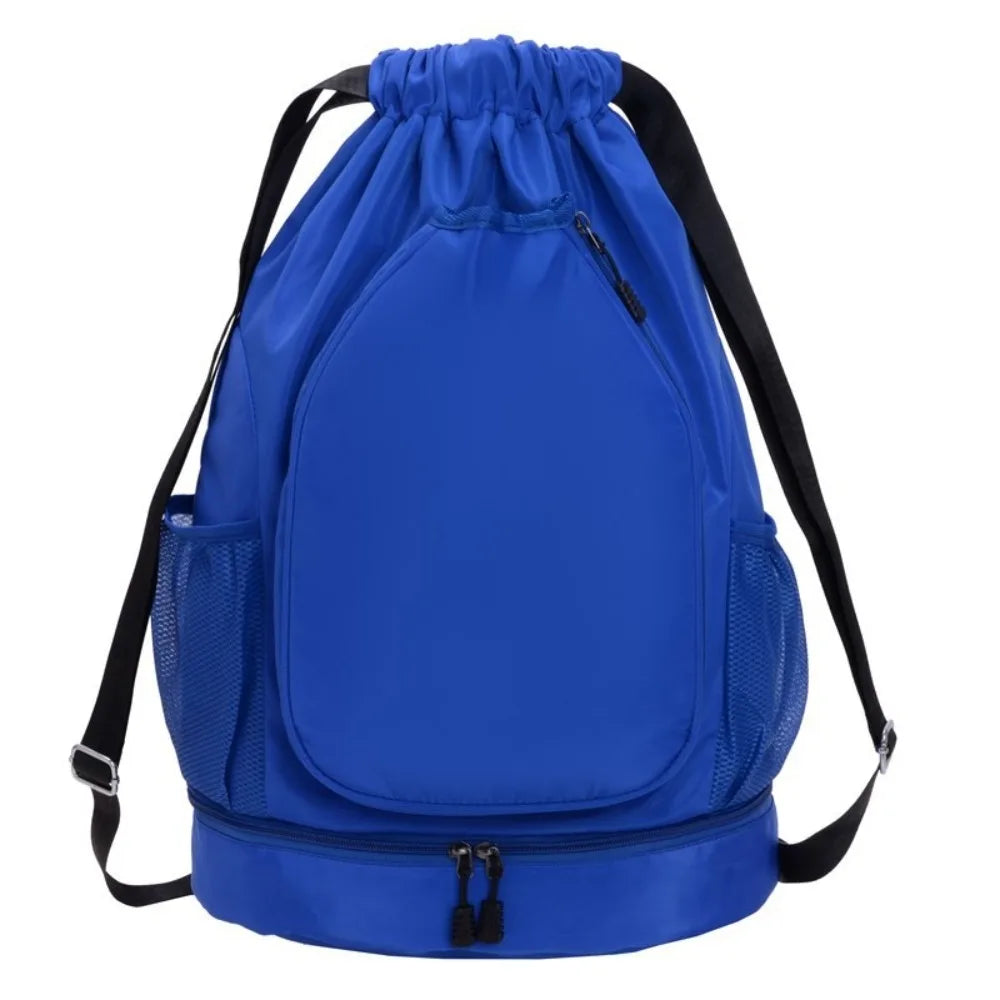 2 Rackets Tennis Racket Backpack with Shoes Pocket Large Capacity Gym Pack Adjustable Strap Drawstring Closure