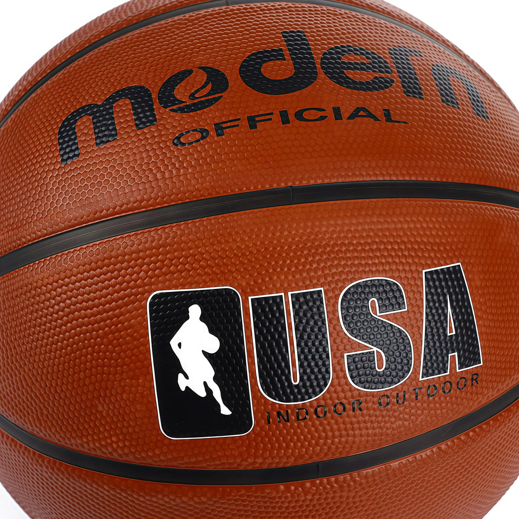 1pc Official Adult Teenager Basketball - Brown size 4/5/6/7 Basketball - Durable Rubber Indoor/Outdoor Professional Game Ball