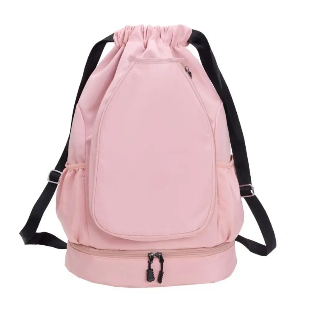 2 Rackets Tennis Racket Backpack with Shoes Pocket Large Capacity Gym Pack Adjustable Strap Drawstring Closure