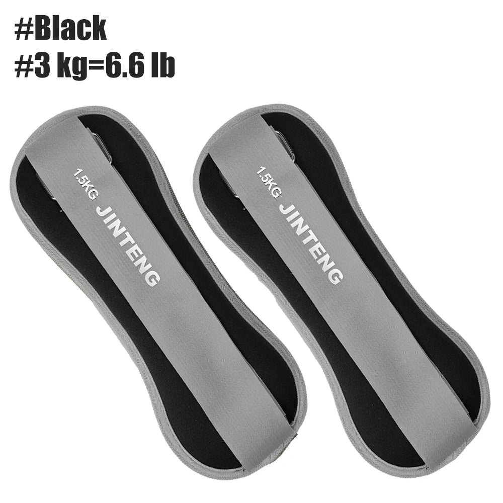 1Pair Wrist Ankle Weights 1kg, 2kg,3kg Strength Training Wrist Leg Arm Weight with Adjustable Strap, Jogging,Gymnastics,Aerobics
