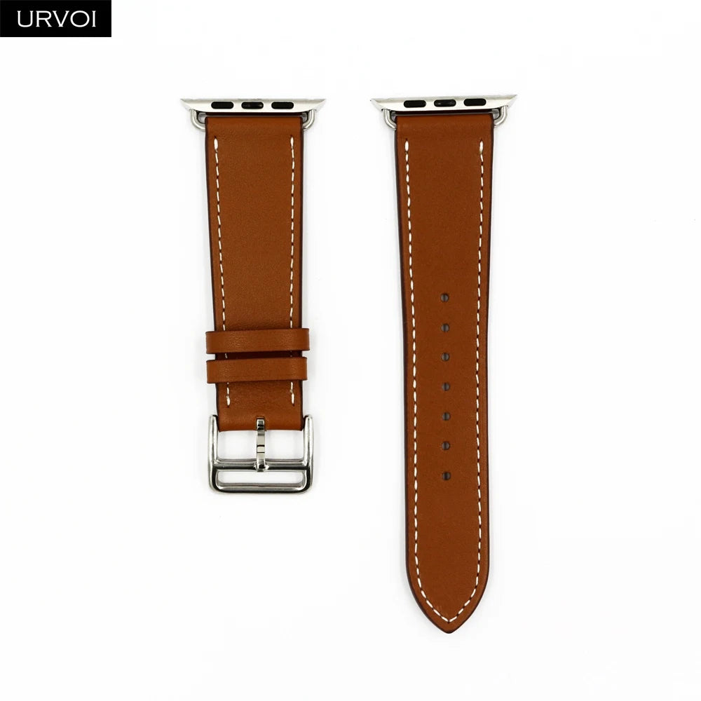 URVOI Leather band for apple watch series 11 10 9 8 7 SE ultra 3 2 single tour for iwatch straps wristband classic design 42mm