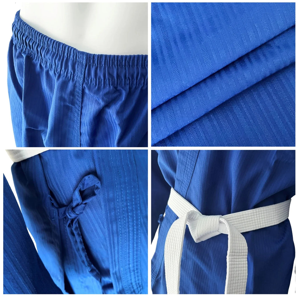 Lightweight Karate Gi Uniform Martial Arts Training With Free Belt Elastic Drawstring Judo Aikido Set