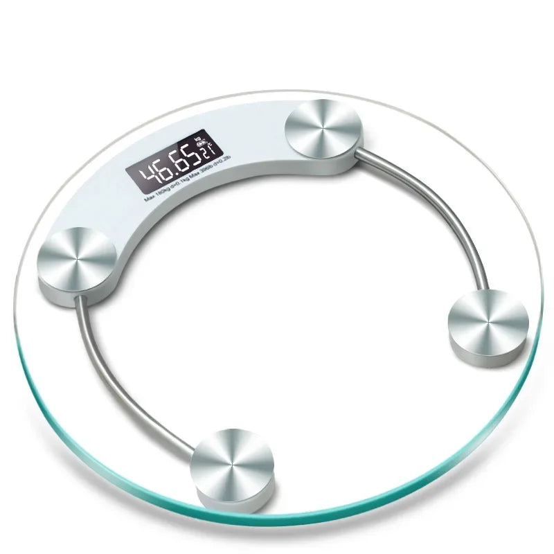 LCD Display High-Definition Digital Scale Round Shape Bathroom Body Weight Scale 0.2-180KG Precision Floor Electronic Scales