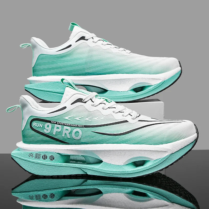 Summer Men's Running Shoes New Professional Carbon Plate Sports Training Shoes Outdoor Non-slip Shock-absorbing Tennis Shoes