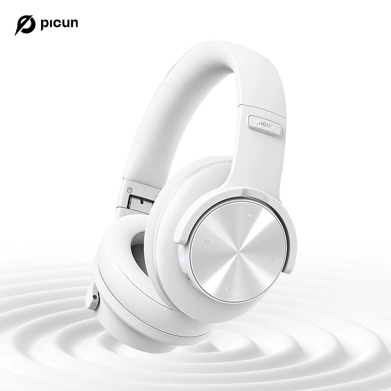Picun B8 Bluetooth Headphones 120H Playtime Headset Wireless Bluetooth 3EQ Mode Low Latency Hands-Free Calls Over Ear Headphones
