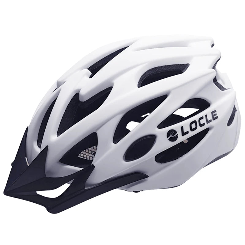LOCLE Magnetic Goggles Cycling Helmet Men Women Bicycle Helmet Lenses MTB Bike Helmet Road Mountain Helmet Removable Sunvisor