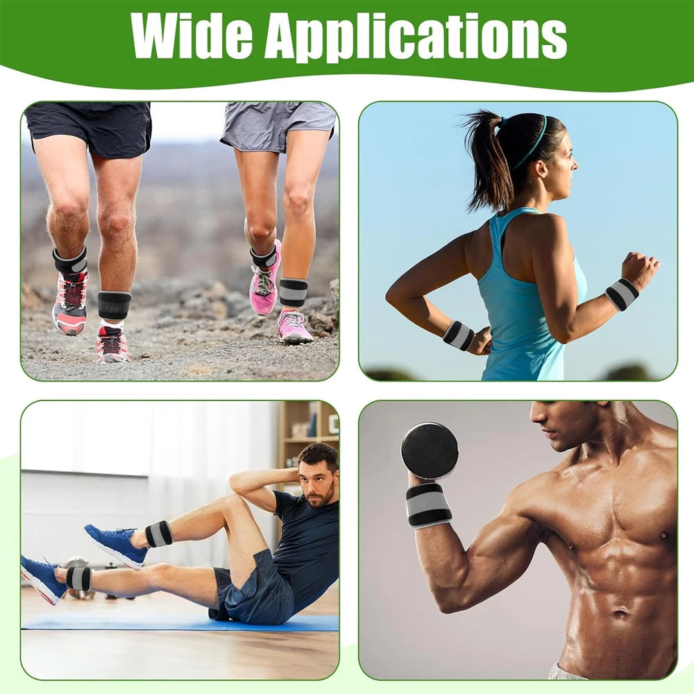 1Pair Wrist Ankle Weights 1kg, 2kg,3kg Strength Training Wrist Leg Arm Weight with Adjustable Strap, Jogging,Gymnastics,Aerobics