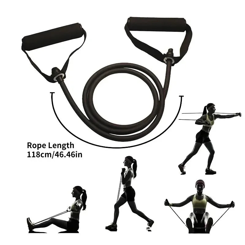 Pull Rope Fitness Elastic Bands Resistance Bands with Handles Training Exercise Tube Band Workouts Strength Equipment 5 Levels
