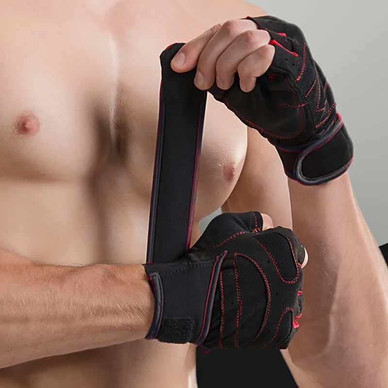 Gym Gloves for Men Women Fitness Weight Lifting Wristband Gloves Body Building Training Sports Exercise Cycling Glove Shockproof