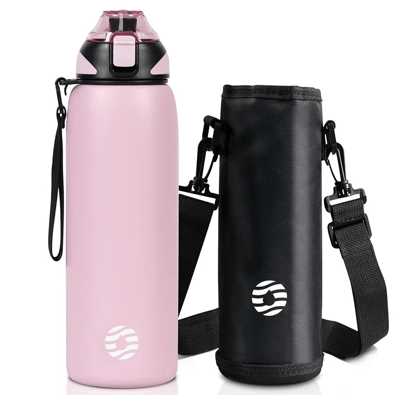 Fjbottle Water Bottle 600-1000ml Sports Water Bottle Keep Warm and Cold Drink Stainless Steel Vacuum Flask Outdoor travel Cup