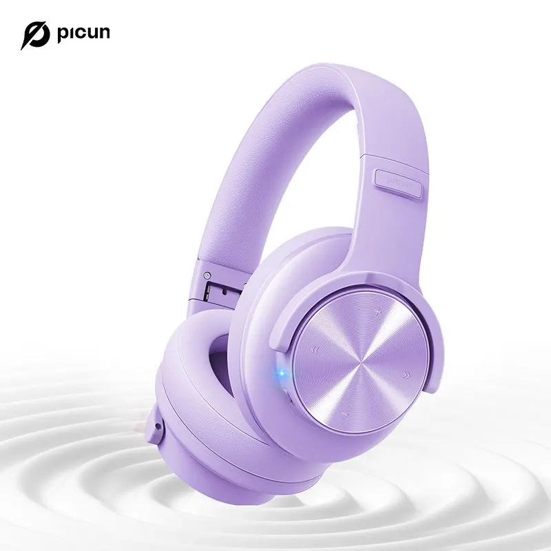 Picun B8 Bluetooth Headphones 120H Playtime Headset Wireless Bluetooth 3EQ Mode Low Latency Hands-Free Calls Over Ear Headphones