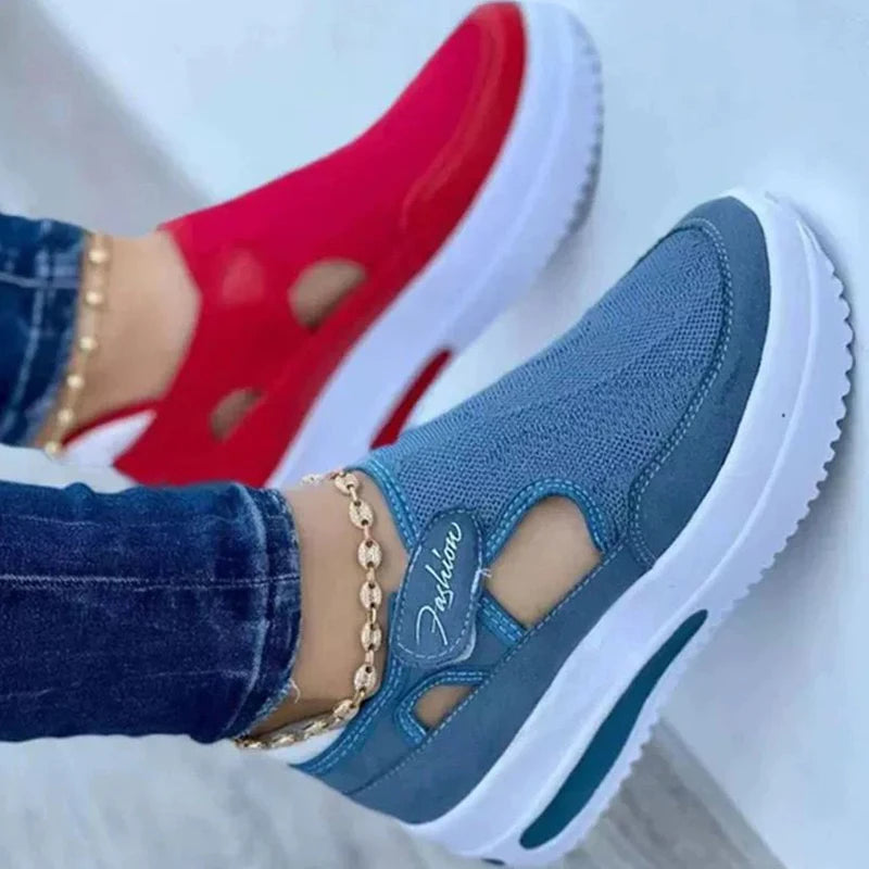 Red Casual Shoes, WOMEN'S Breathable Fashion Brand, Summer WOMEN'S Sandals Platform, Vulcanized Shoes, WOMEN'S New Sports Shoes