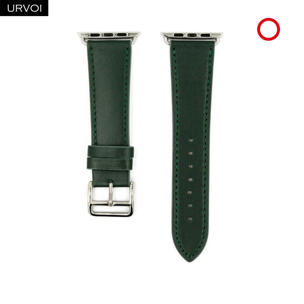 URVOI Leather band for apple watch series 11 10 9 8 7 SE ultra 3 2 single tour for iwatch straps wristband classic design 42mm