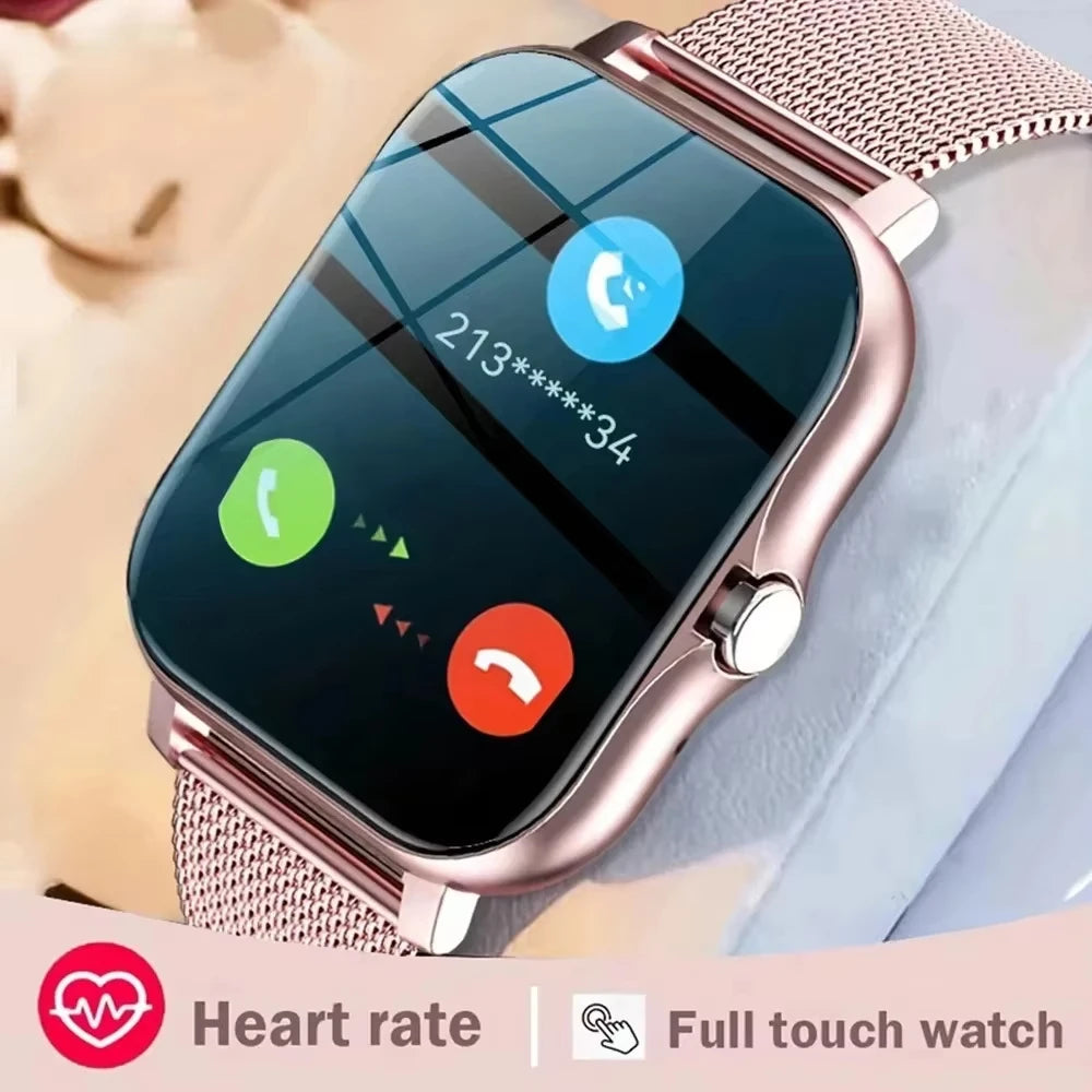 LAXASFIT 2025 Smart Watch Android IOS Bluetooth Talk Heart Rate Monitor Sleep Record Sports Smart Watch Ladies Men Gift