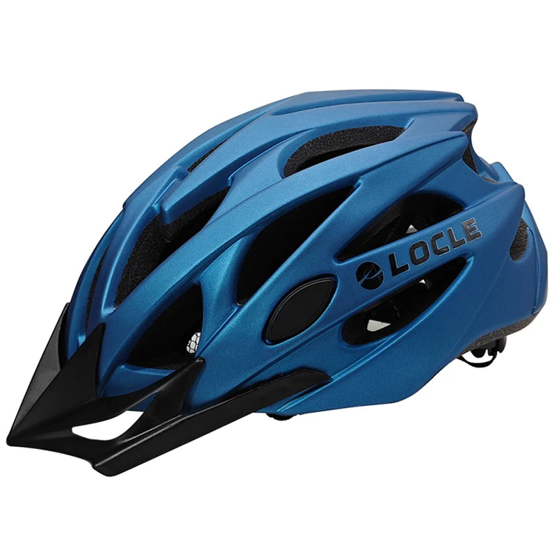 LOCLE Magnetic Goggles Cycling Helmet Men Women Bicycle Helmet Lenses MTB Bike Helmet Road Mountain Helmet Removable Sunvisor