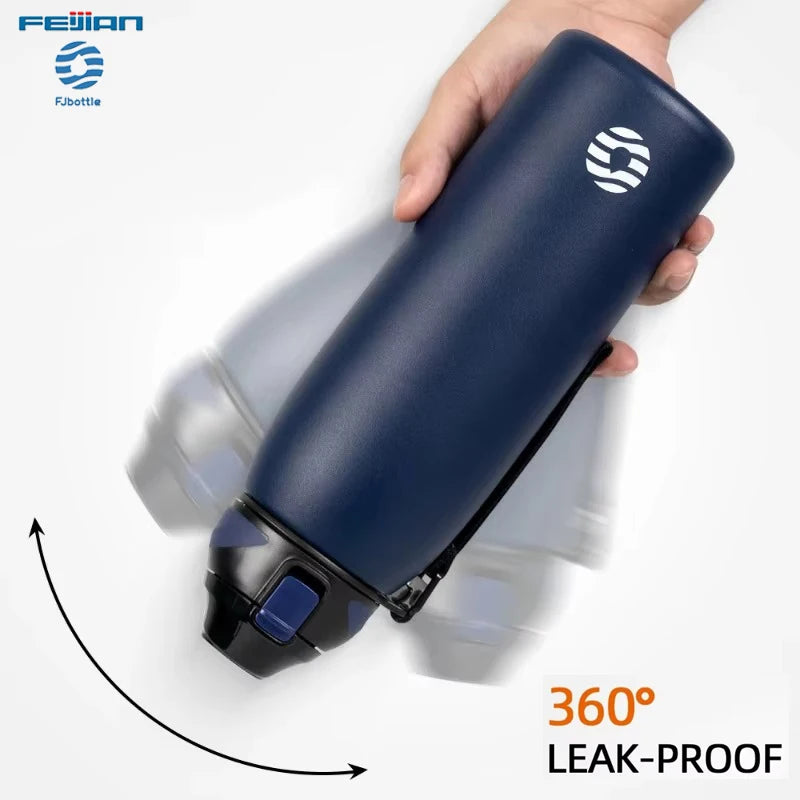 Fjbottle Water Bottle 600-1000ml Sports Water Bottle Keep Warm and Cold Drink Stainless Steel Vacuum Flask Outdoor travel Cup