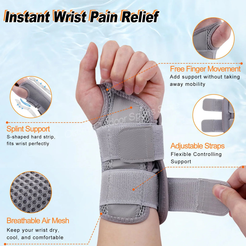 Orthopedic Wristband Wrist Guard Professional Carpal Tunnel Wrist Protector Hand Sprain Tendinitis Wrist Support Arthritis 1-2PC