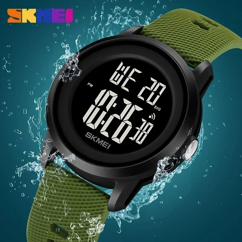 SKMEI 2218 Luxury Waterproof Sports Digital Watches for Women Men LED Display Mens Womens Wristwatches Alarm Reloj De Mujer 1893