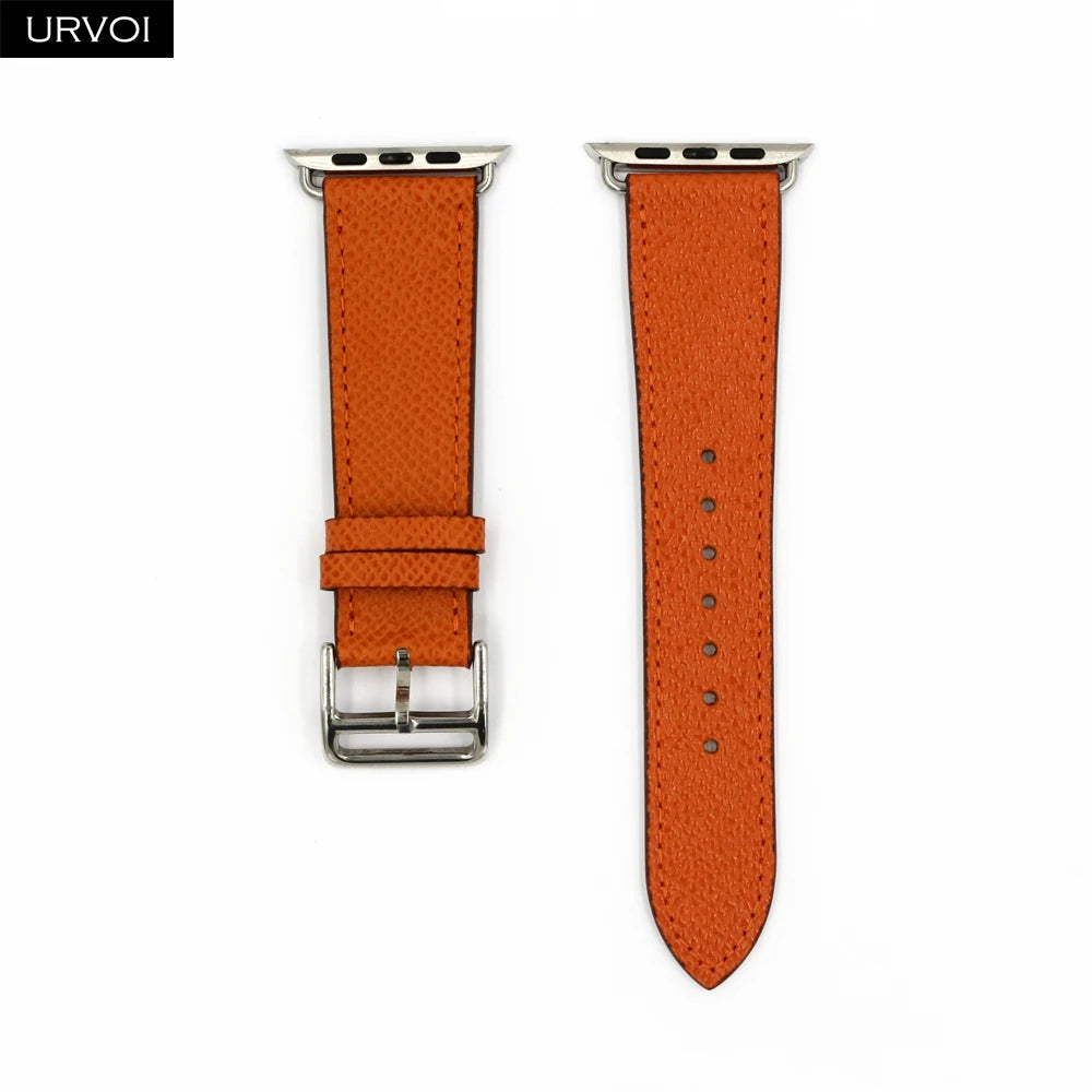 URVOI Leather band for apple watch series 11 10 9 8 7 SE ultra 3 2 single tour for iwatch straps wristband classic design 42mm