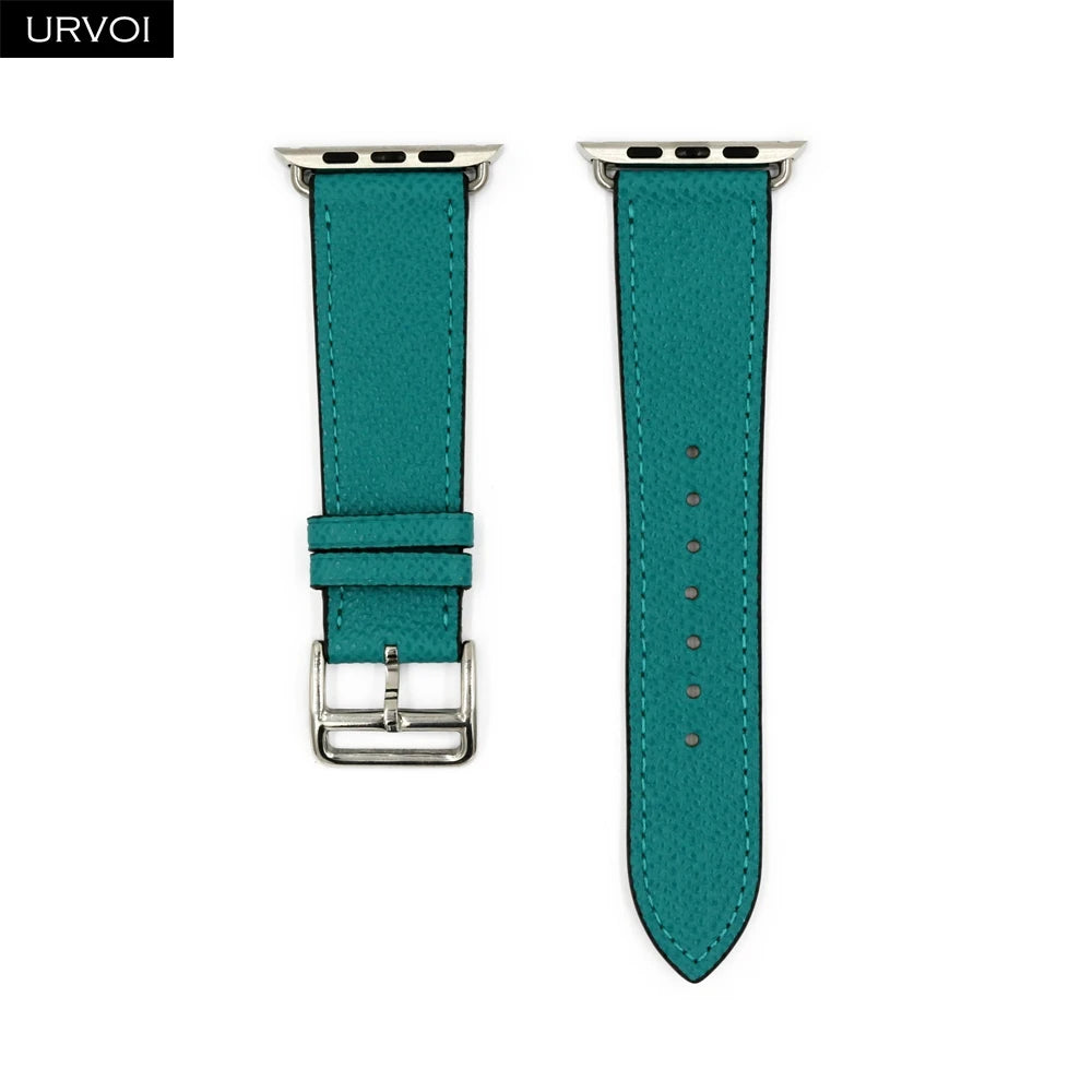 URVOI Leather band for apple watch series 11 10 9 8 7 SE ultra 3 2 single tour for iwatch straps wristband classic design 42mm