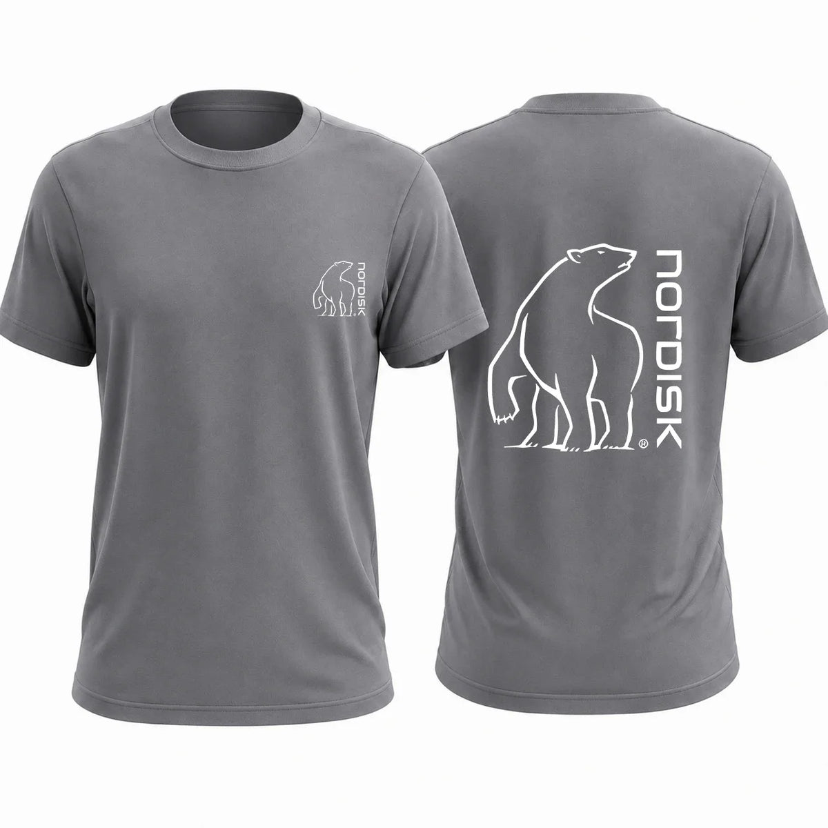 Nuwe Sport-ademende T-hemp Met Dubbeldruk Voor En Agter, Eenvoudige Ysbeer-lynprent, Vinnig Droog En Duursaam Vir Sport, Kortmou