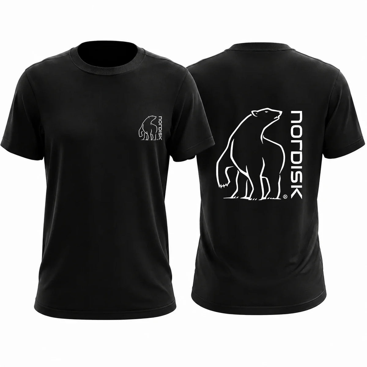Nuwe Sport-ademende T-hemp Met Dubbeldruk Voor En Agter, Eenvoudige Ysbeer-lynprent, Vinnig Droog En Duursaam Vir Sport, Kortmou