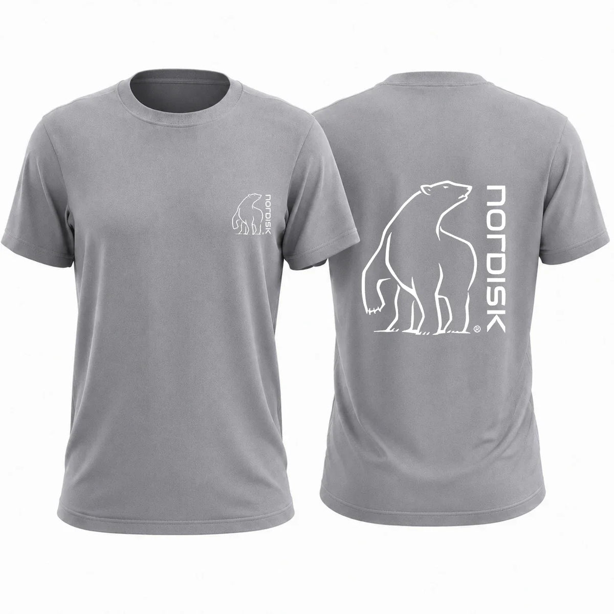 Nuwe Sport-ademende T-hemp Met Dubbeldruk Voor En Agter, Eenvoudige Ysbeer-lynprent, Vinnig Droog En Duursaam Vir Sport, Kortmou