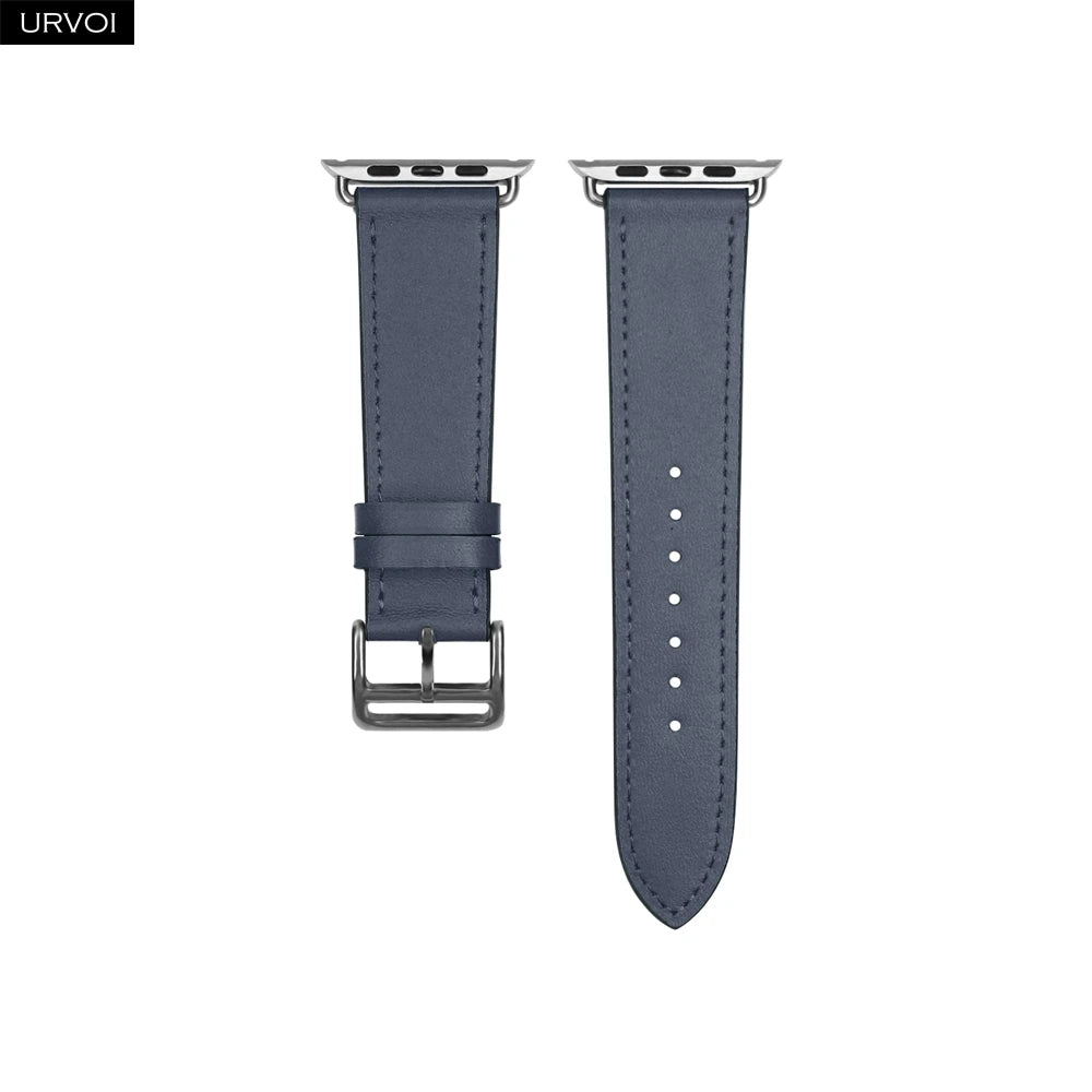 URVOI Leather band for apple watch series 11 10 9 8 7 SE ultra 3 2 single tour for iwatch straps wristband classic design 42mm