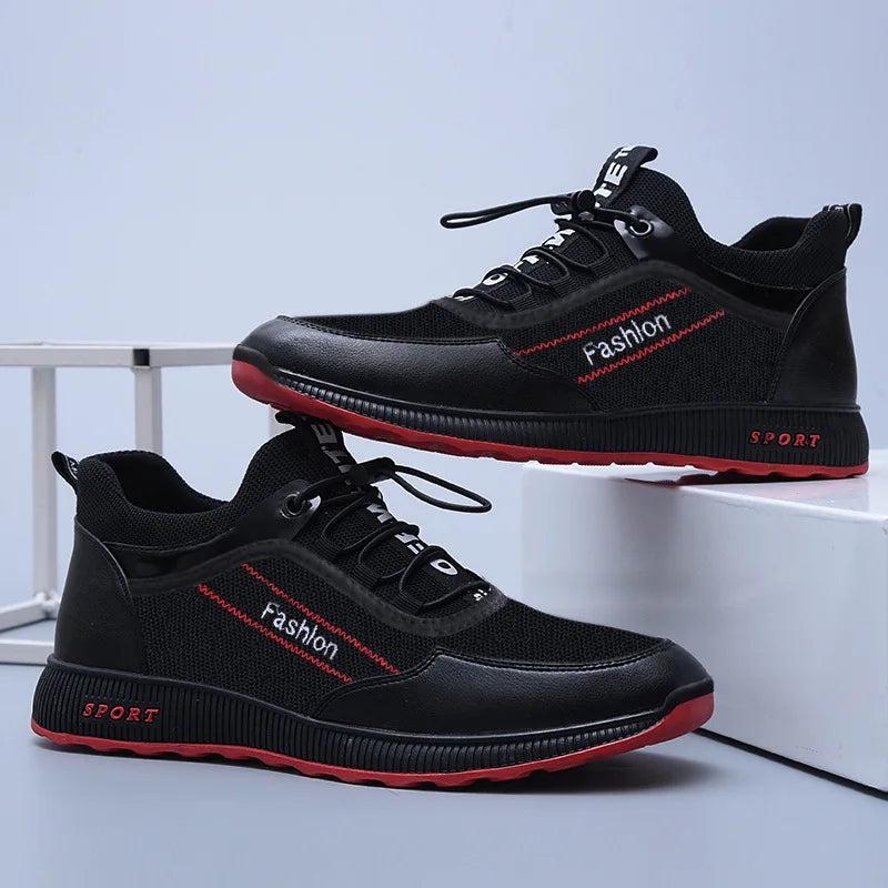 Tennis Shoes for Men Sneakers Men Leather Casual Shoes Mesh Sports Shoes Winter Plush Cotton Shoe Tenis Para Hombre
