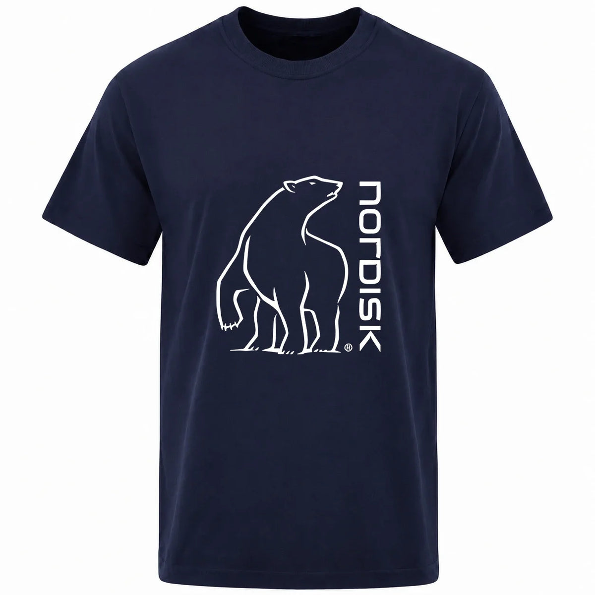 Nuwe Sport-ademende T-hemp Met Dubbeldruk Voor En Agter, Eenvoudige Ysbeer-lynprent, Vinnig Droog En Duursaam Vir Sport, Kortmou