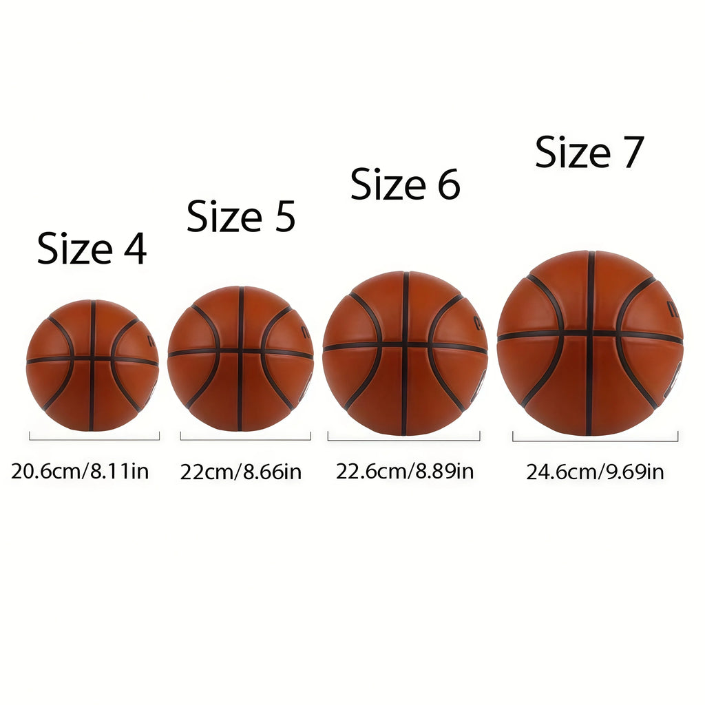 1pc Official Adult Teenager Basketball - Brown size 4/5/6/7 Basketball - Durable Rubber Indoor/Outdoor Professional Game Ball