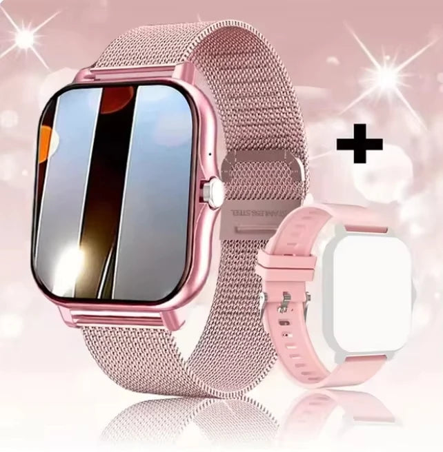 LAXASFIT 2025 Smart Watch Android IOS Bluetooth Talk Heart Rate Monitor Sleep Record Sports Smart Watch Ladies Men Gift