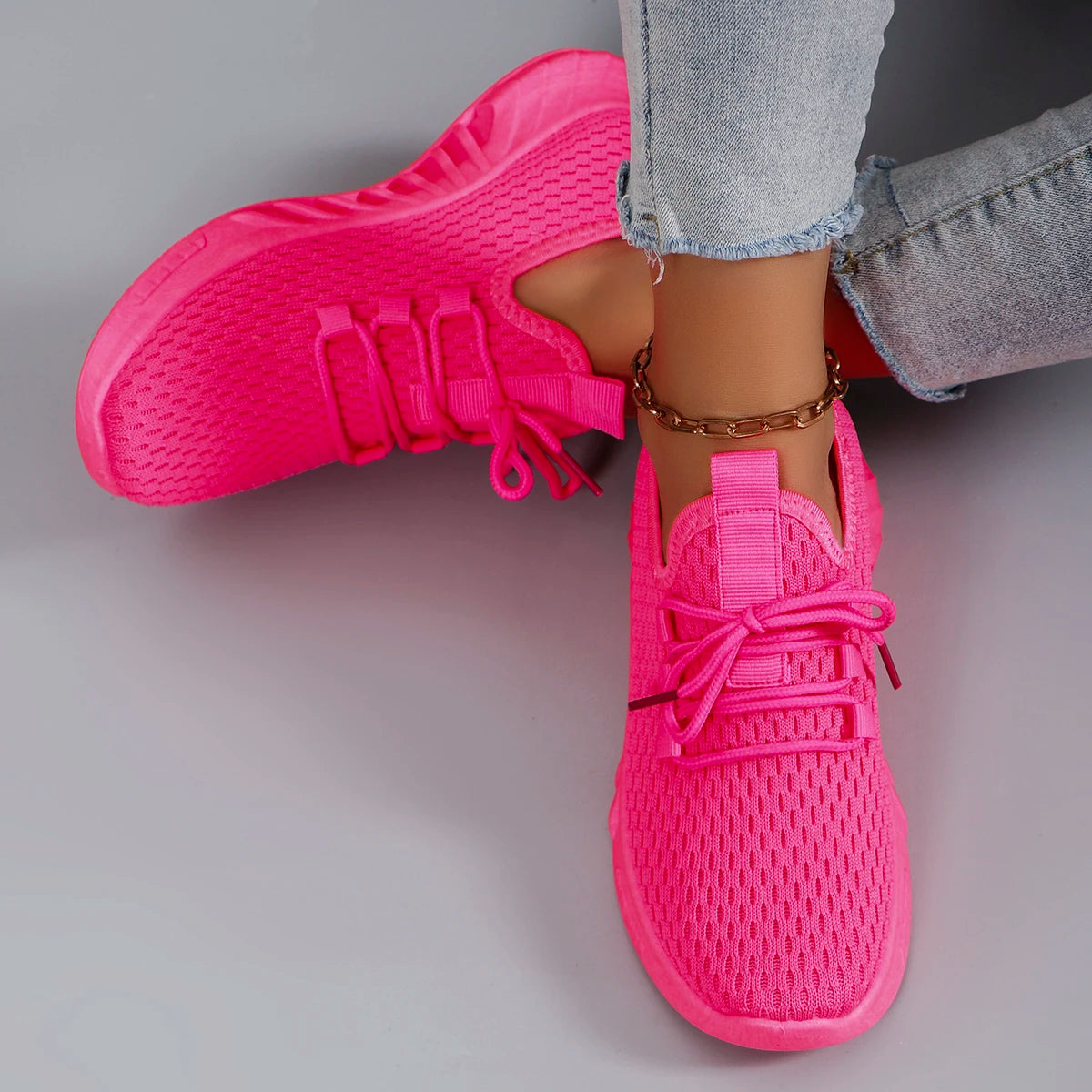 Women's summer breathable mesh flat shoes women's shoes casual sports shoes, clearance free shipping