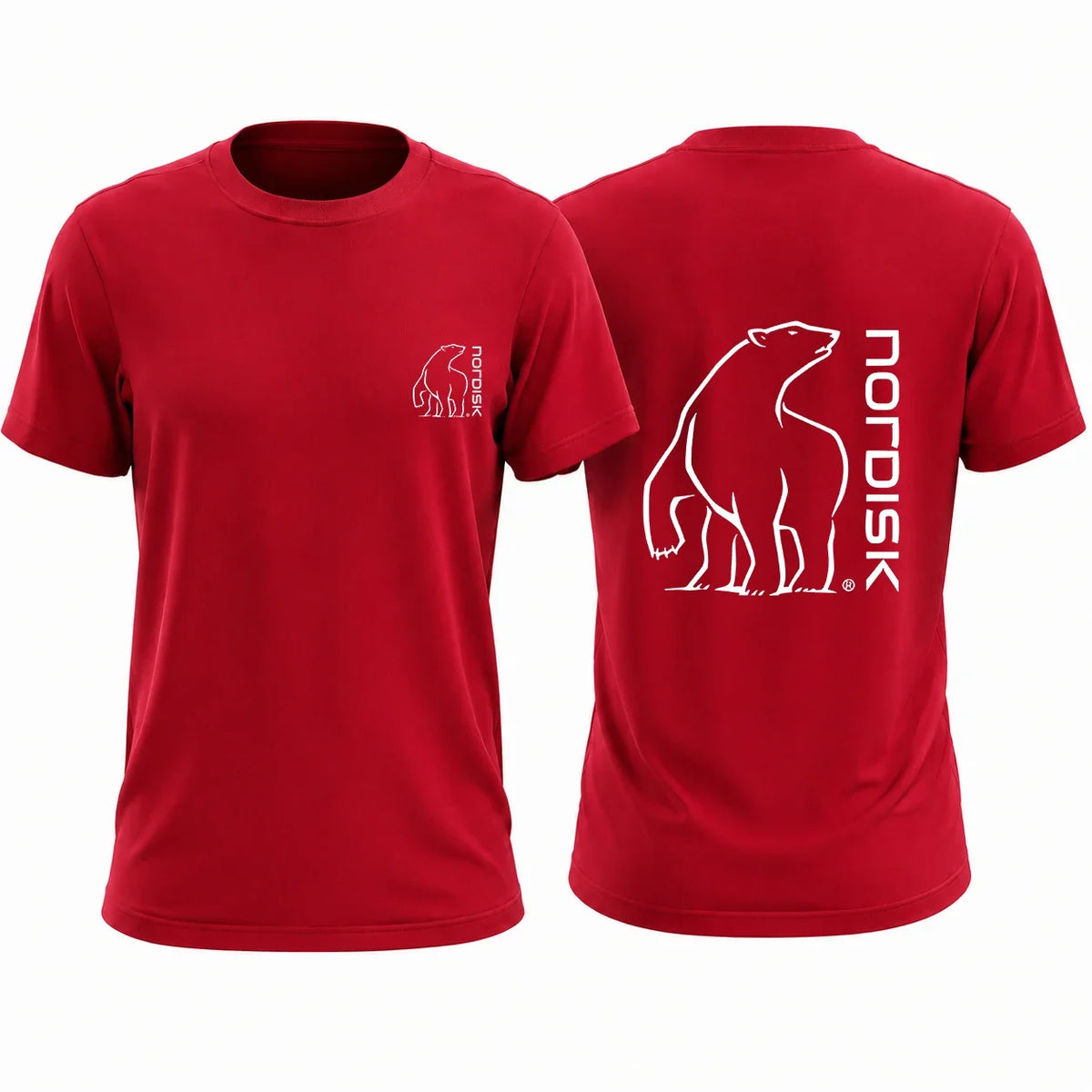Nuwe Sport-ademende T-hemp Met Dubbeldruk Voor En Agter, Eenvoudige Ysbeer-lynprent, Vinnig Droog En Duursaam Vir Sport, Kortmou