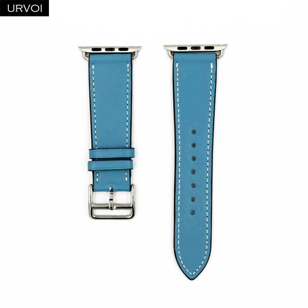 URVOI Leather band for apple watch series 11 10 9 8 7 SE ultra 3 2 single tour for iwatch straps wristband classic design 42mm