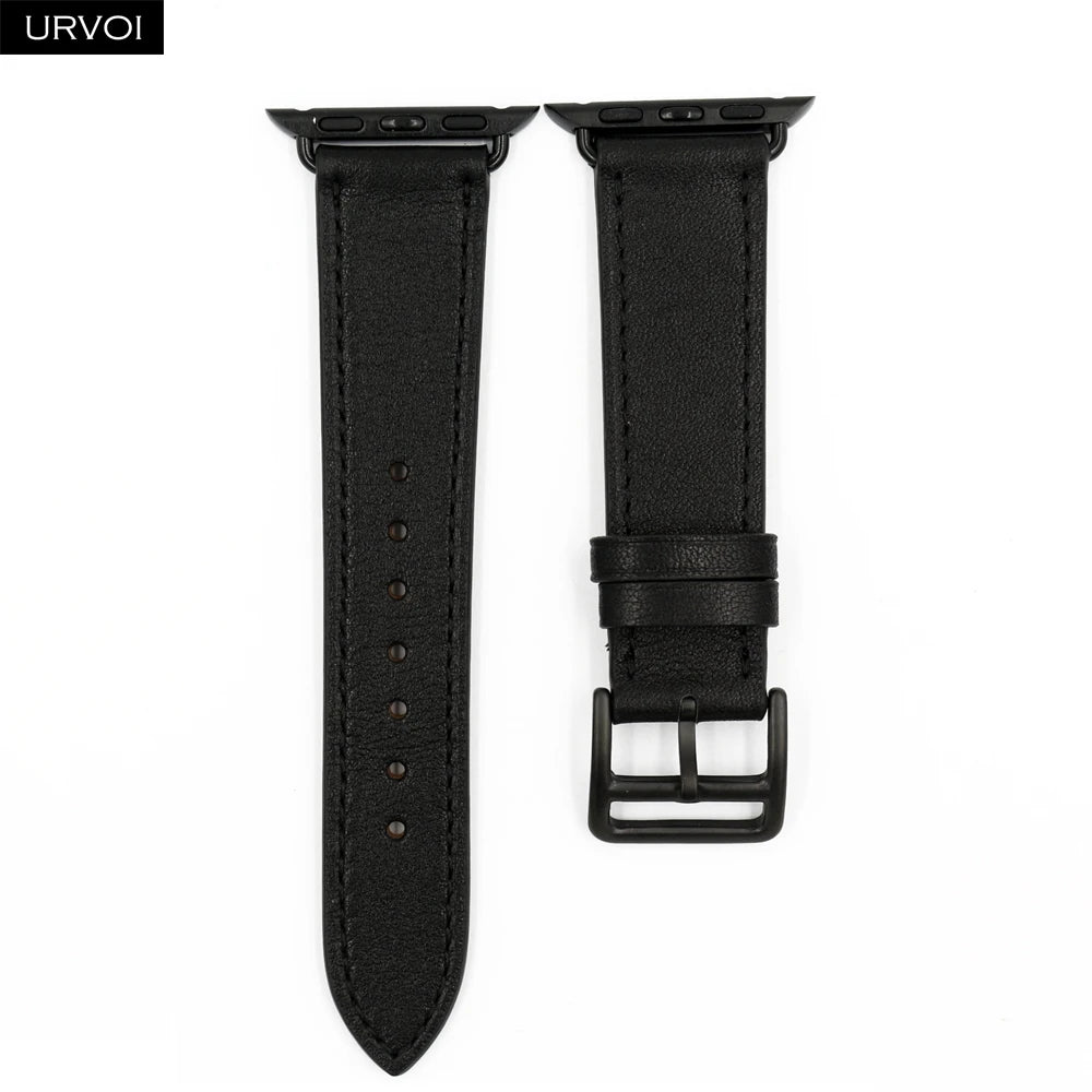 URVOI Leather band for apple watch series 11 10 9 8 7 SE ultra 3 2 single tour for iwatch straps wristband classic design 42mm