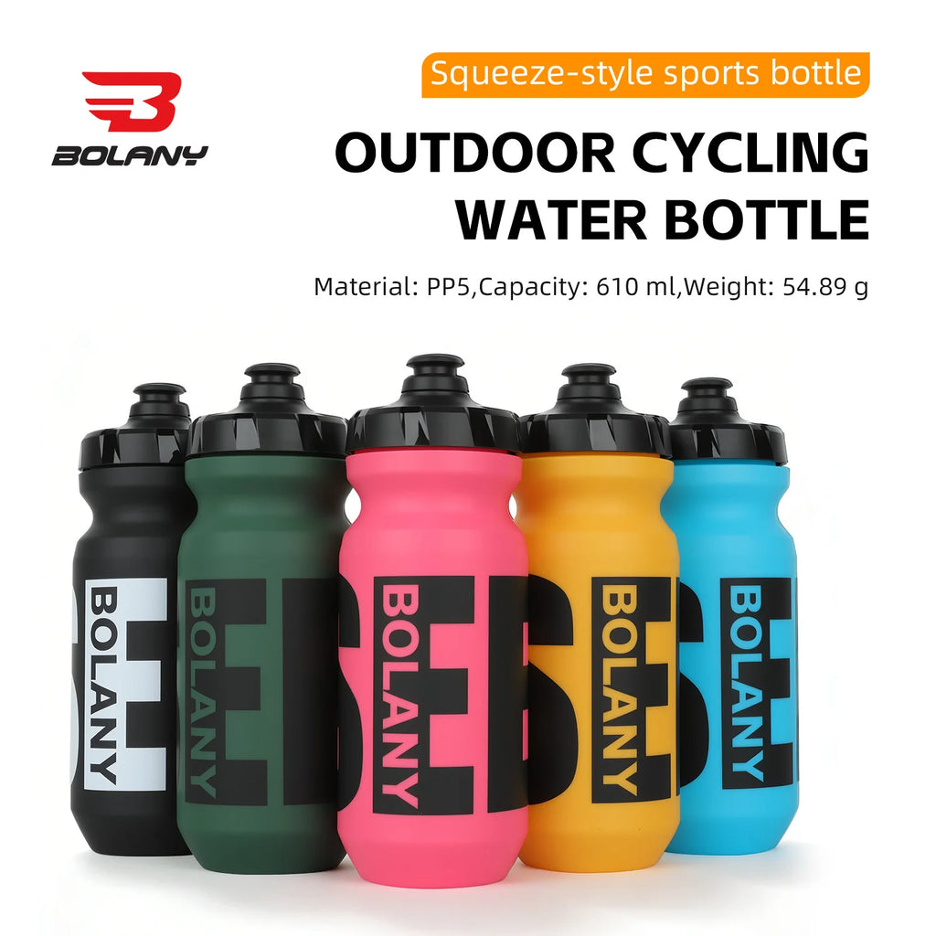 BOLANY 610ml Water Bottle Cycling PP5 Portable Sport Water Bottle Outdoor Sport Camping Running Sport GYM Bicycle