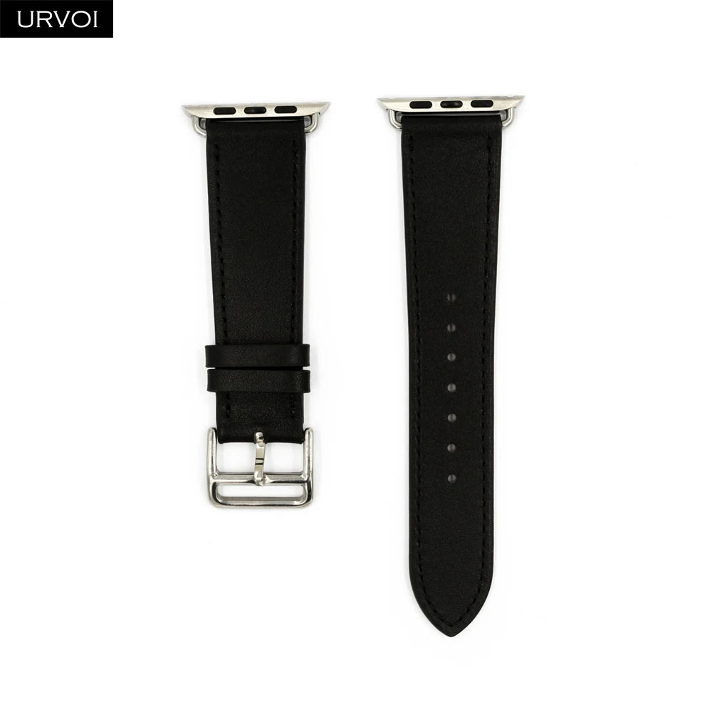 URVOI Leather band for apple watch series 11 10 9 8 7 SE ultra 3 2 single tour for iwatch straps wristband classic design 42mm