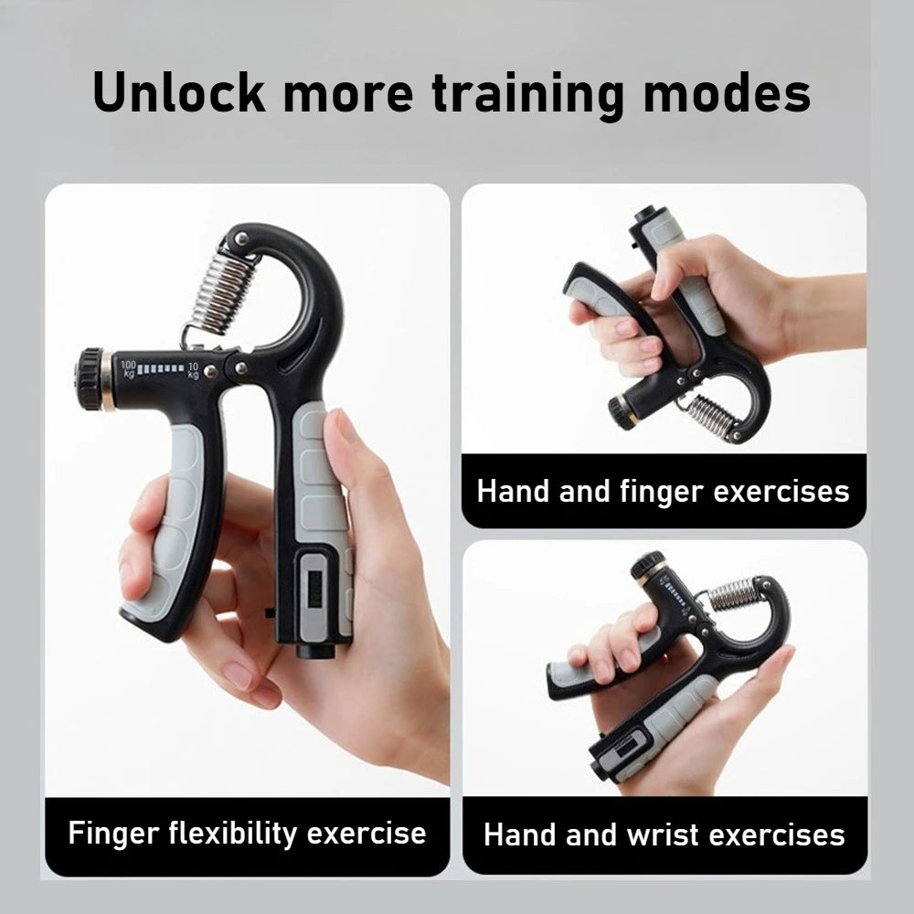 10-100kg Adjustable Hand Grip Strengthener Hand Grip Trainer With Counter Wrist Forearm And Hand Exerciser For Muscle Building