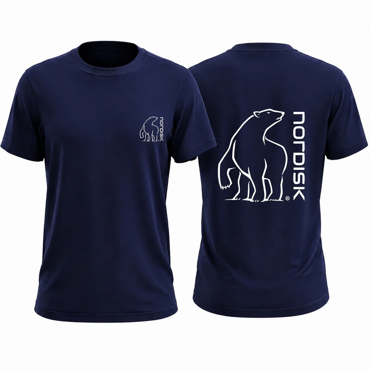Nuwe Sport-ademende T-hemp Met Dubbeldruk Voor En Agter, Eenvoudige Ysbeer-lynprent, Vinnig Droog En Duursaam Vir Sport, Kortmou
