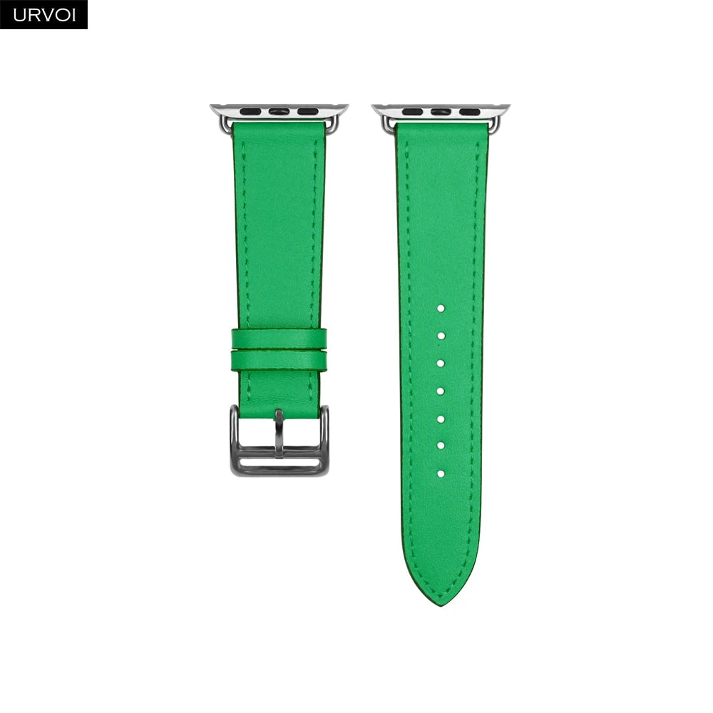 URVOI Leather band for apple watch series 11 10 9 8 7 SE ultra 3 2 single tour for iwatch straps wristband classic design 42mm