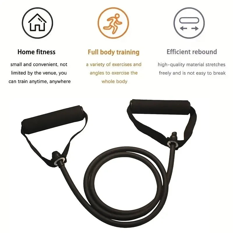 Pull Rope Fitness Elastic Bands Resistance Bands with Handles Training Exercise Tube Band Workouts Strength Equipment 5 Levels
